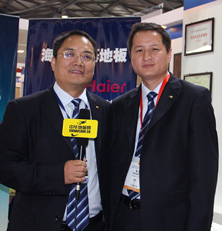 海爾·洛基地板總經(jīng)理吳團(tuán)社、營銷總監(jiān)馬建明