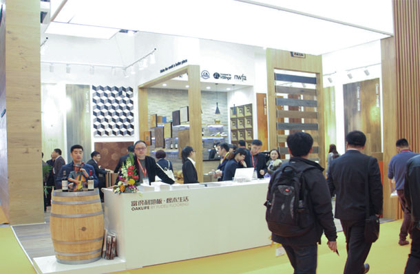 富得利地板-2016年上海地材展展館展示